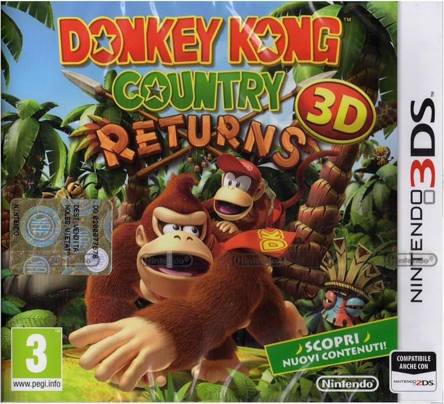 Portada de Donkey Kong Country Returns 3D para 3DS (PAL España)