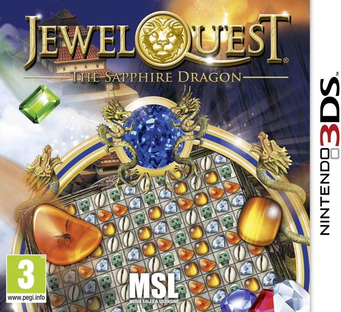 Portada de Jewel Quest: The Sapphire Dragon para Nintendo 3DS (PAL España)