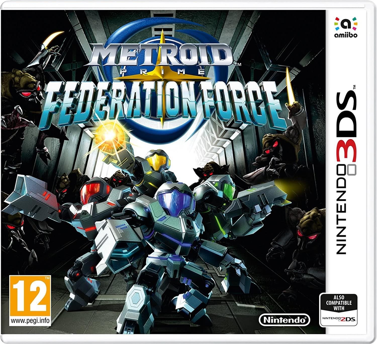 Portada de Metroid Prime Federation Force para 3DS (PAL España)