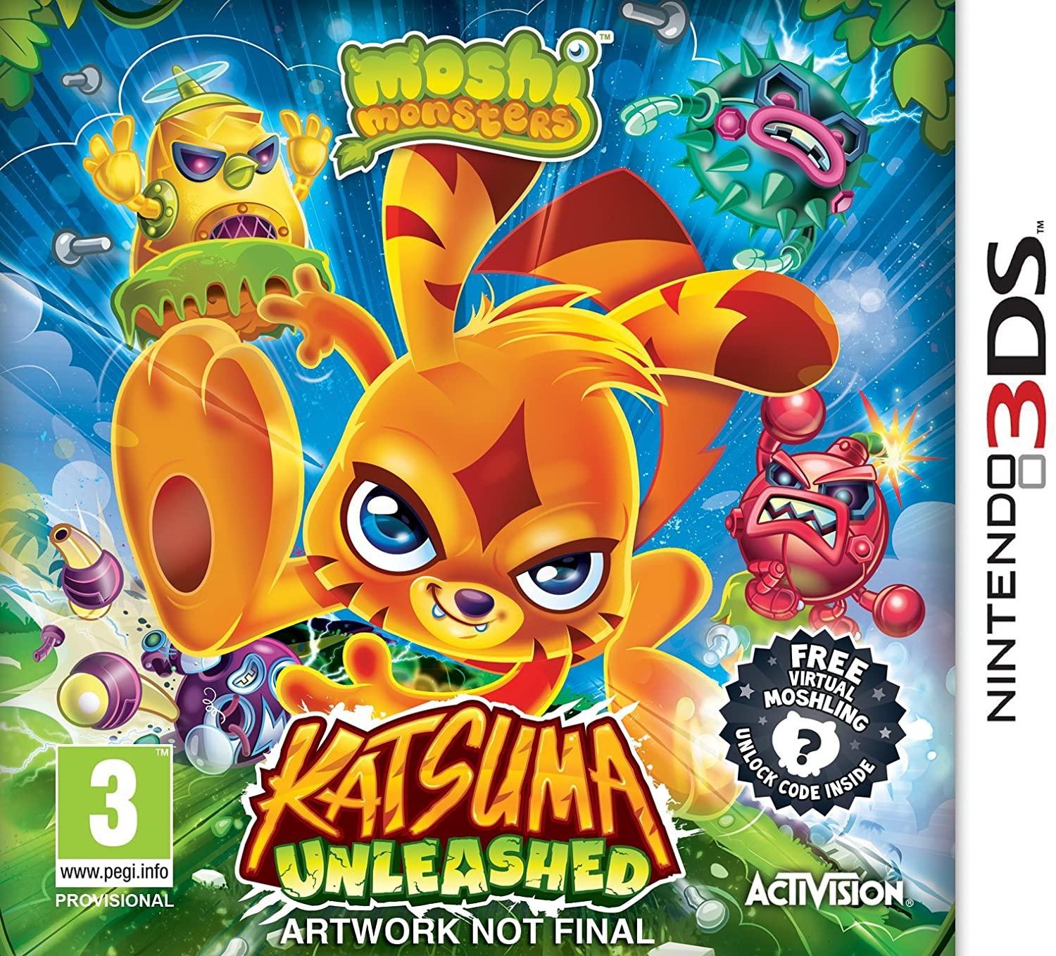 Portada de Moshi Monsters: Katsuma Unleashed para 3DS (PAL España)