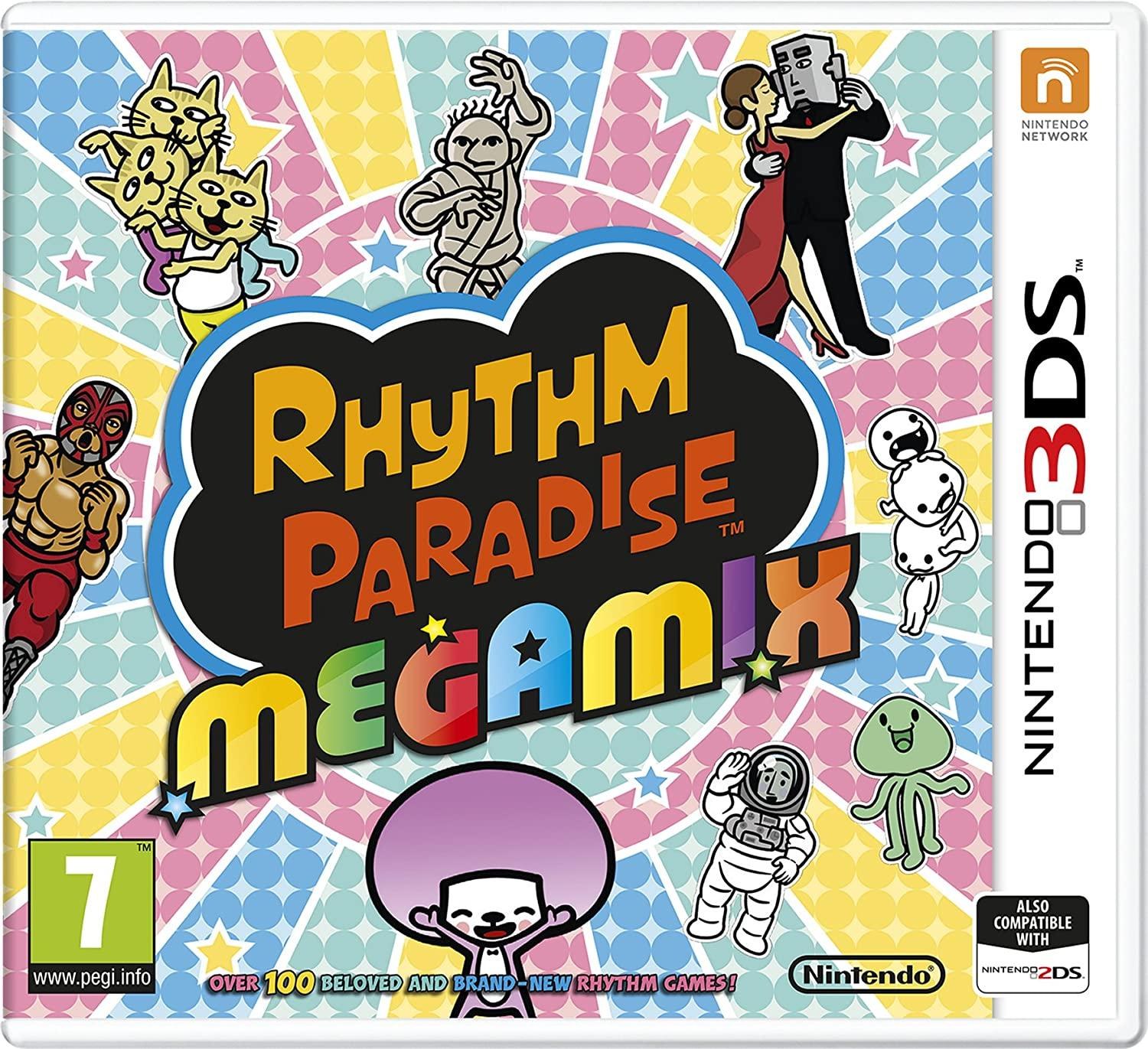 Portada de Rhythm Paradise Megamix para 3DS (PAL España)