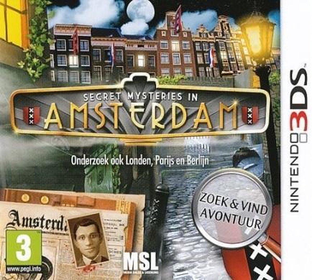 Portada de Secret Mysteries in Amsterdam para Nintendo 3DS (PAL España)