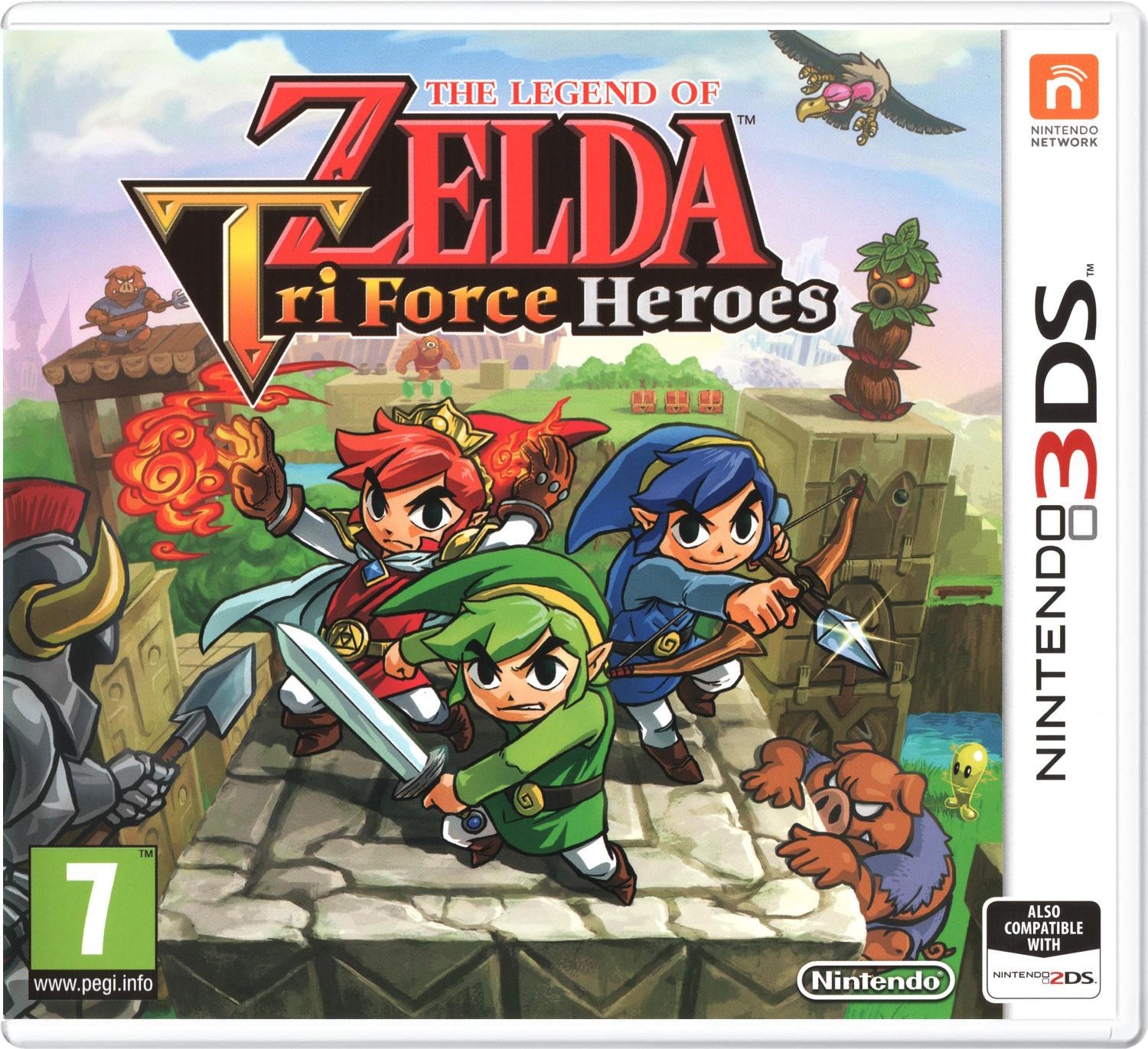 Portada de Zelda Tri Force Heroes para 3DS (PAL España)