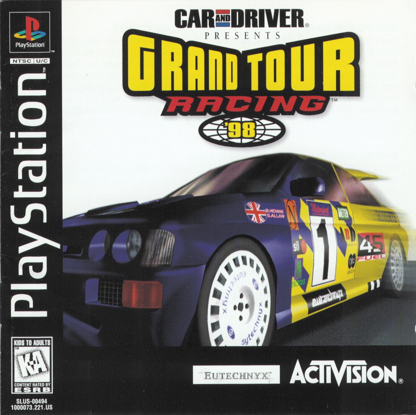 Portada de Car and Driver Presents Grand Tour Racing 98 · NTSC USA