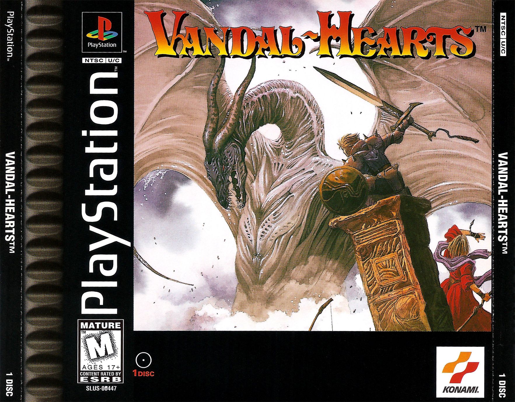 Portada de Vandal Hearts · NTSC USA