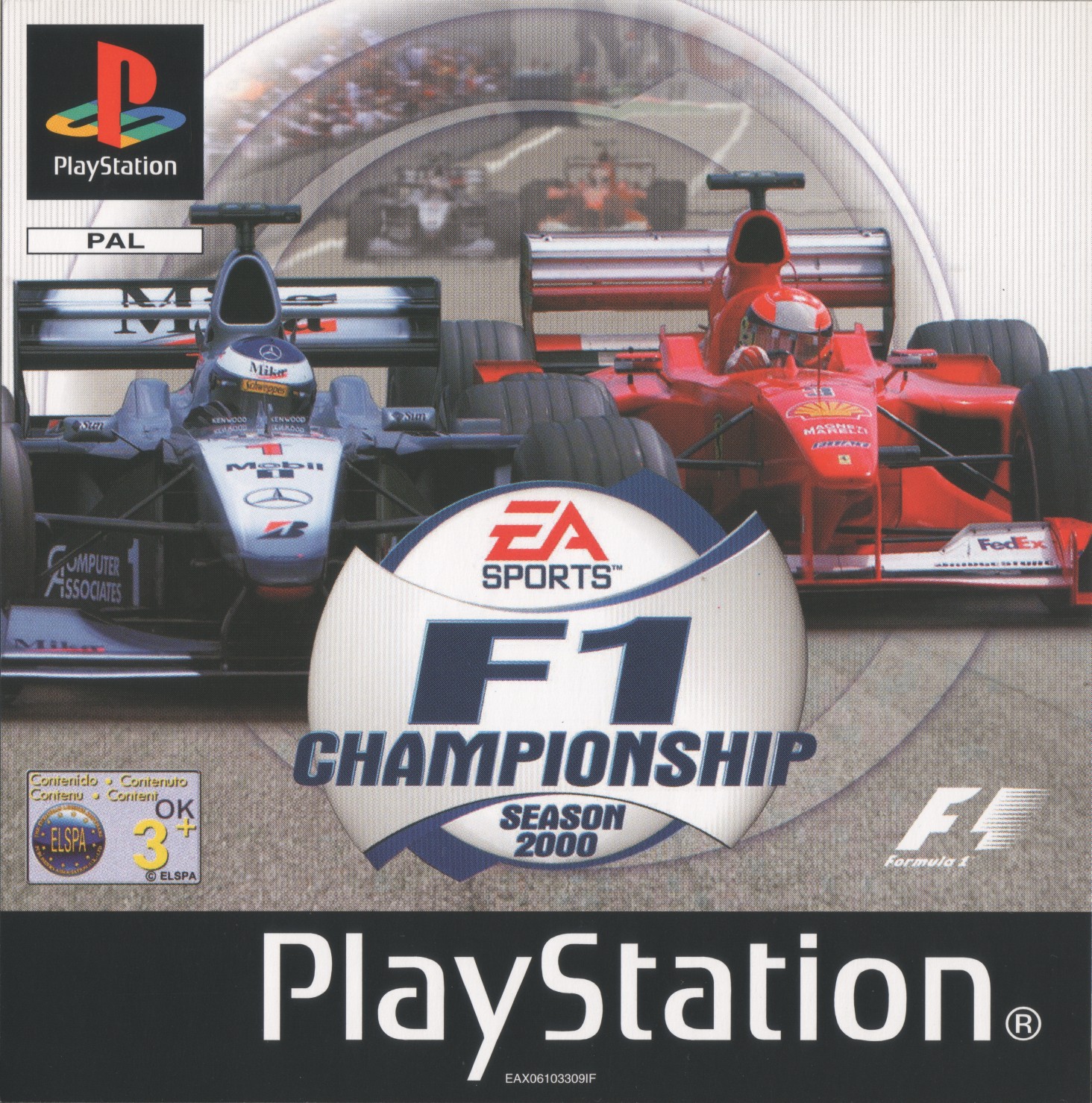 Portada de F1 Championship Season 2000 · PAL Europa