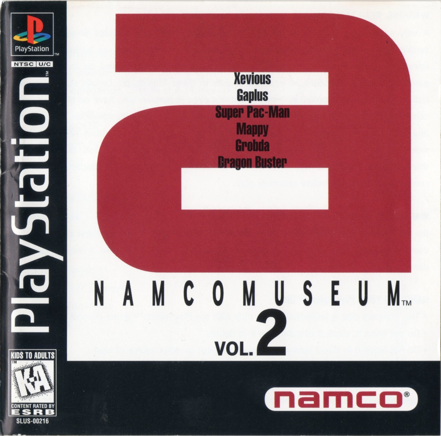 Portada de Namco Museum Vol.2 · NTSC USA