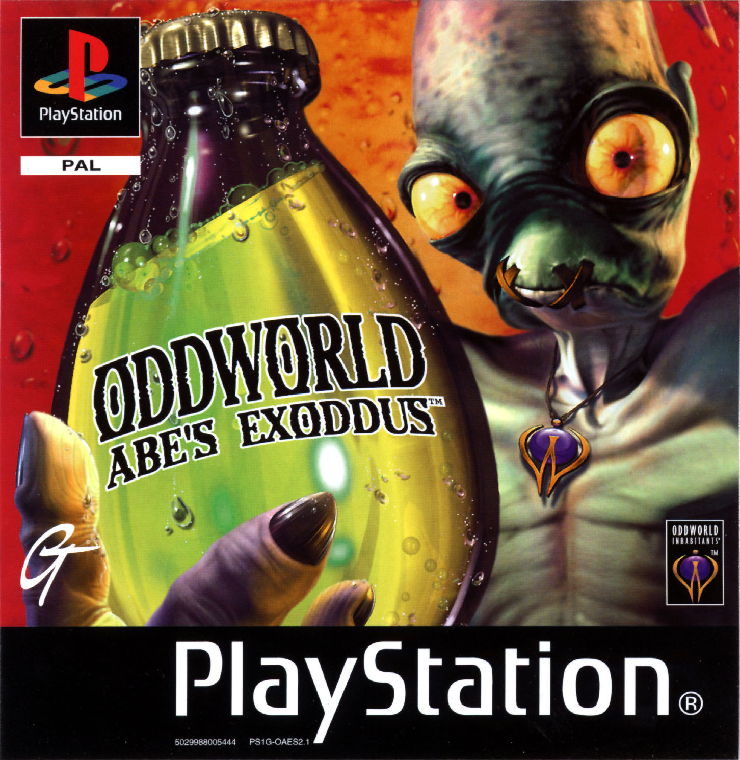 Portada de Oddworld Abe's Exoddus · PAL España