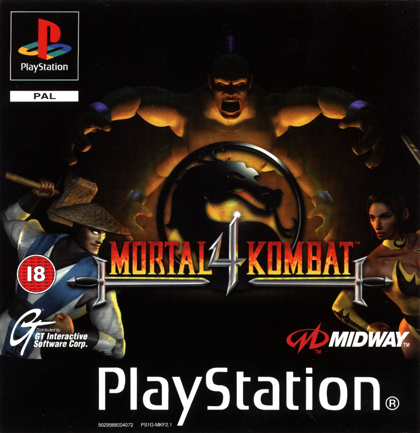 Portada de Mortal Kombat 4 · PAL Europa