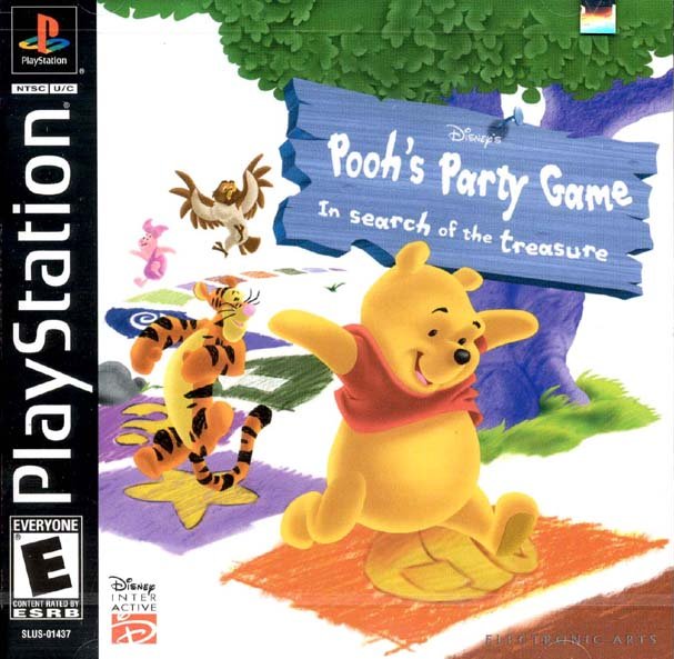 Portada de Pooh's Party Game in Search of the Treasure · NTSC USA