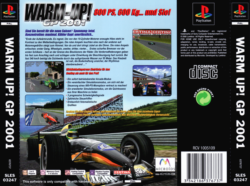Contraportada de Warm Up · DE
