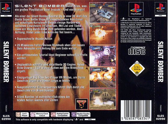 Contraportada de Silent Bomber · EU