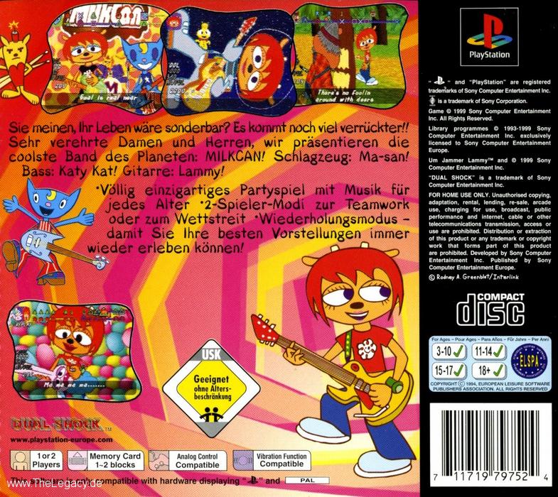 Contraportada de Um Jammer Lammy · DE