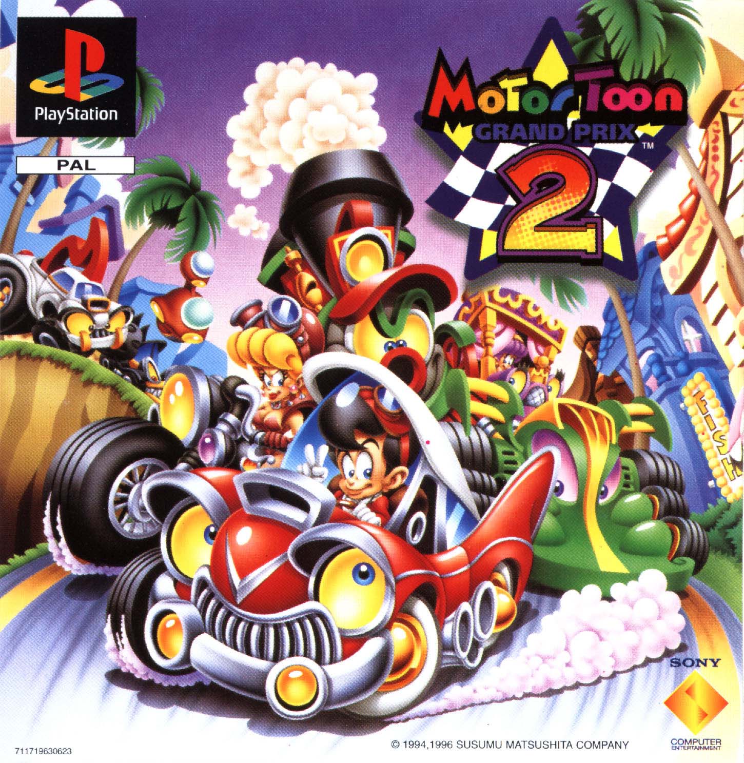 Portada de Motor Toon Grand Prix 2 Estándar para PS1 (Europa)