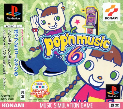 Portada de Pop'n Music 6 Estándar para PS1 (JP)