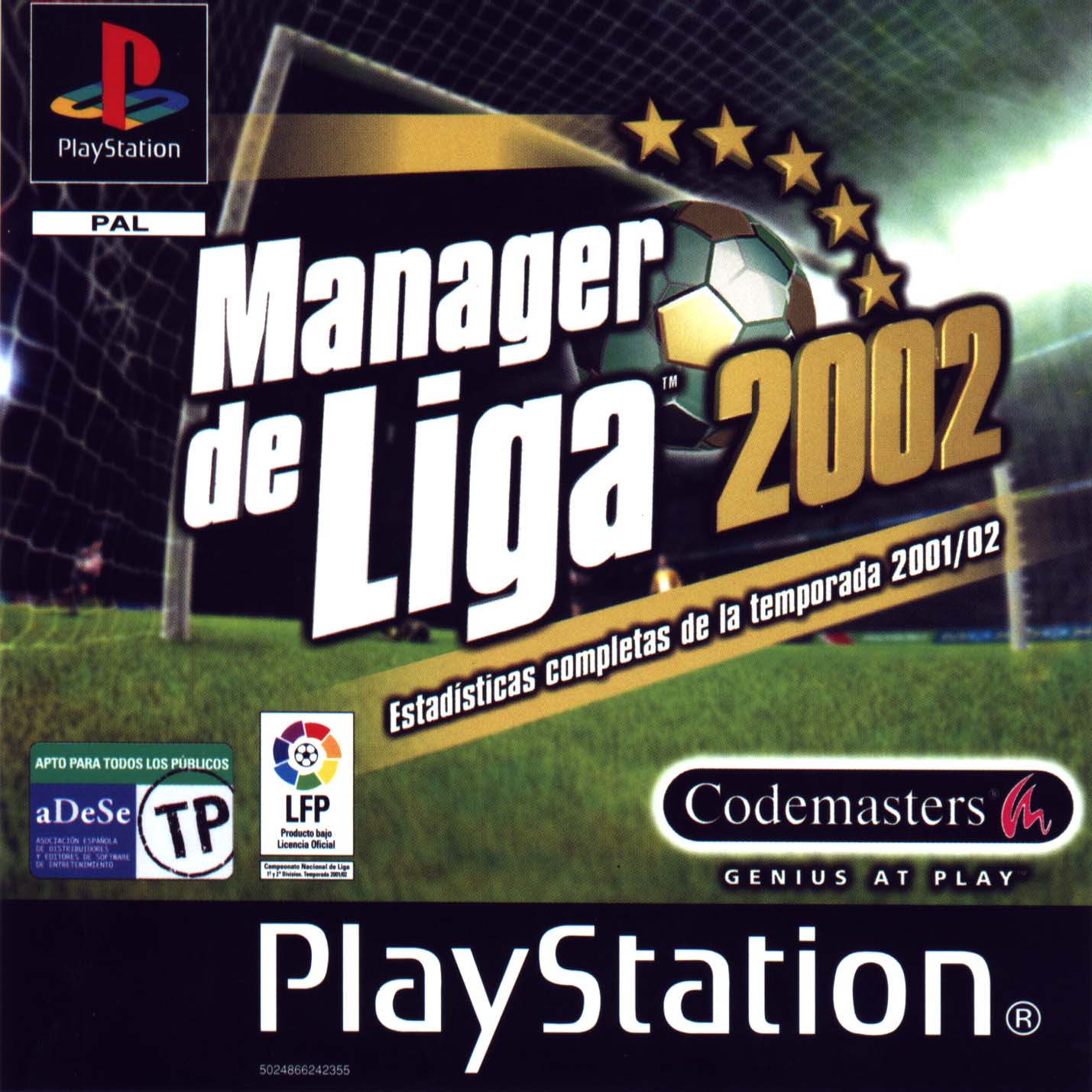 Portada de Manager de Liga 2002 · PAL España
