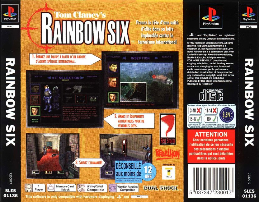 Contraportada de Rainbow Six · FR
