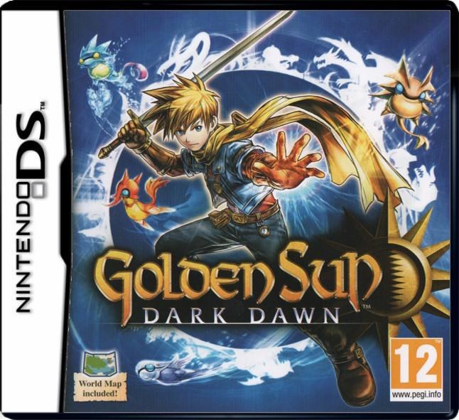Portada de Golden Sun: Dark Dawn para DS (PAL España)