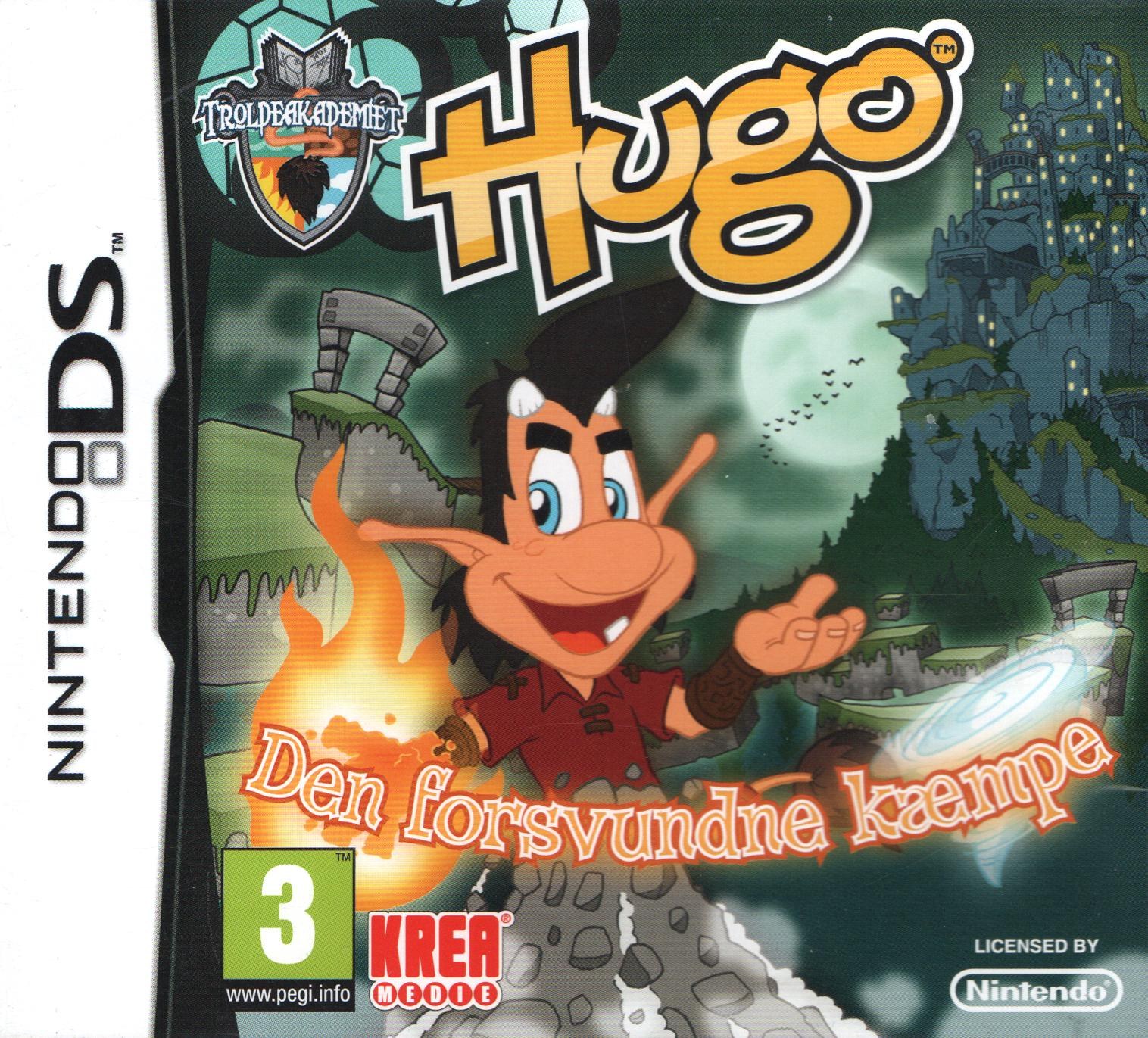 Portada de Hugo Troldeakademiet: Den Forsvundne Kaempe para DS (PAL España)