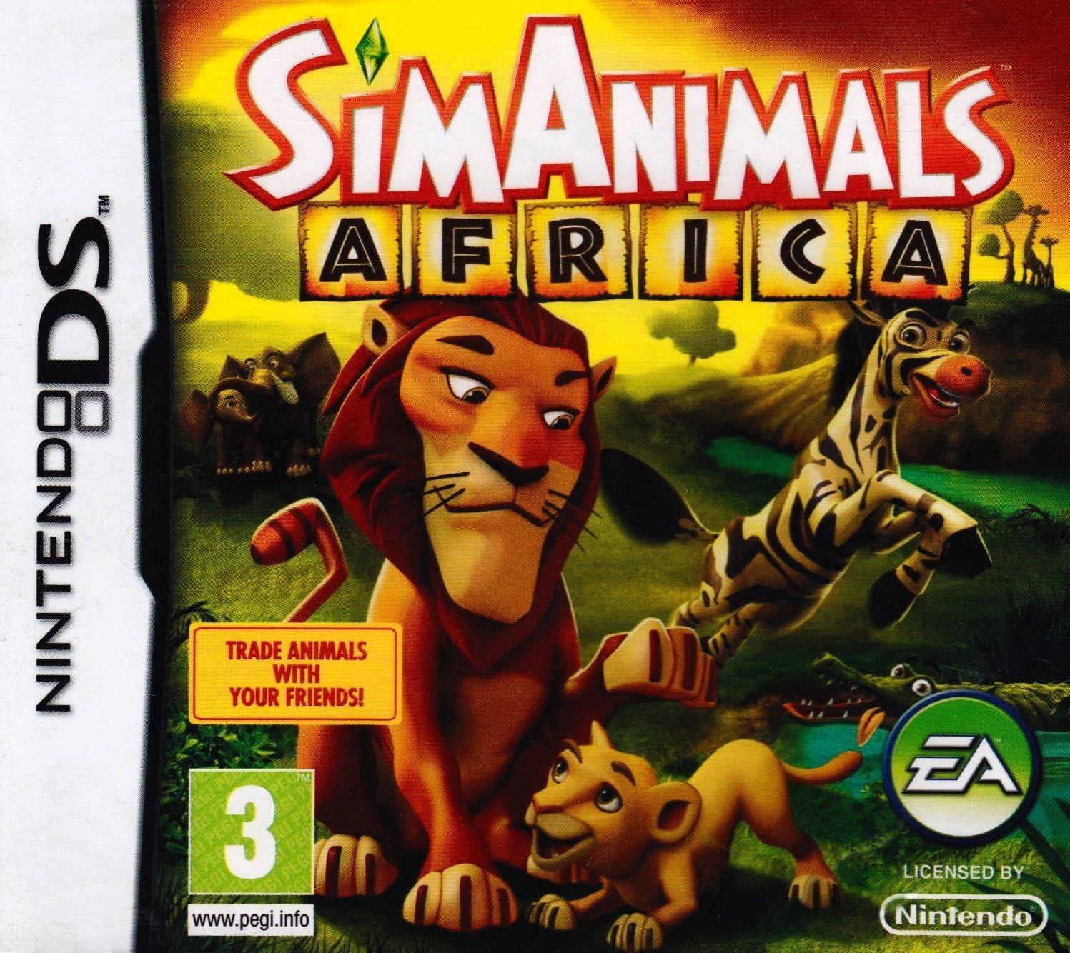 Portada de Sim Animals Africa para DS (PAL España)