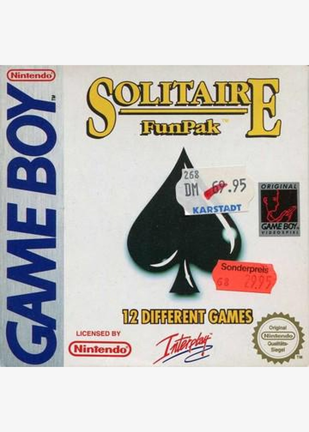 Portada de Solitaire FunPak Estándar para Game Boy (ES)