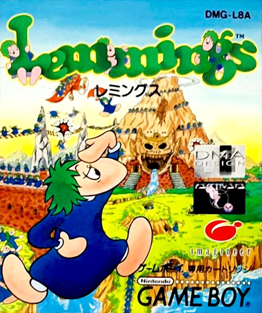 Portada de Lemmings para Game Boy (Japón)