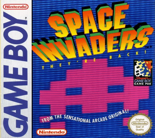Portada de Space Invaders para Game Boy (PAL Europa)