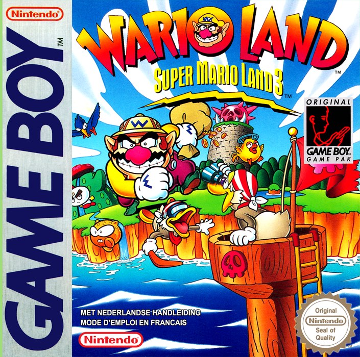 Portada de Super Mario Land 3: Wario Land para Game Boy (PAL Europa)