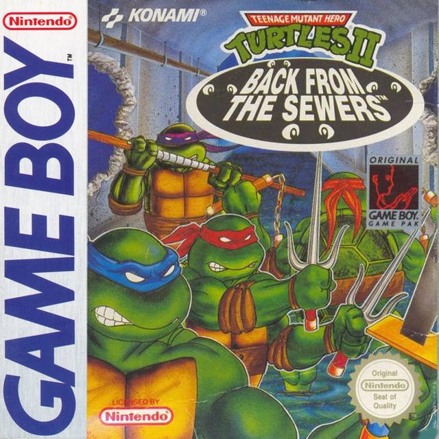 Portada de Teenage Mutant Hero Turtles II: Back From the Sewers para Game Boy (PAL Europa)