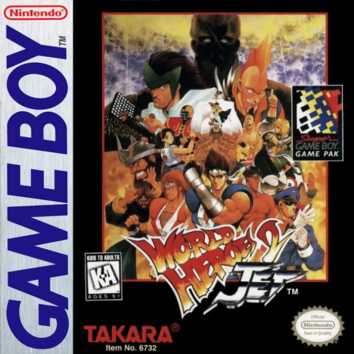 Portada de World Heroes 2 Jet para Game Boy (PAL Europa)