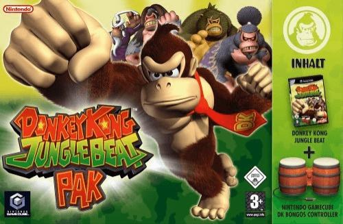Portada de Donkey Kong Jungle Beat Pak para GameCube (PAL España)