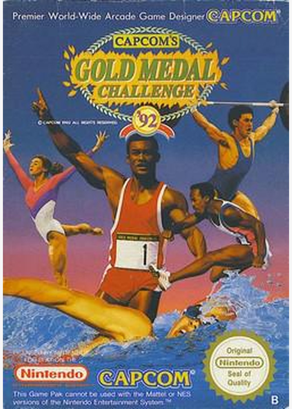 Portada de Gold Medal Challenge '92 Estándar para NES (Europa)
