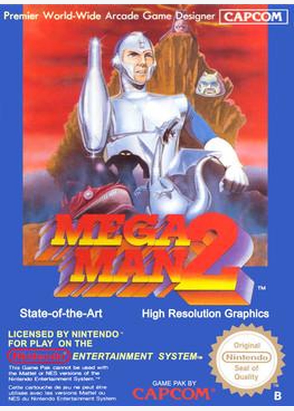 Portada de Mega Man 2 Estándar para NES (Europa)