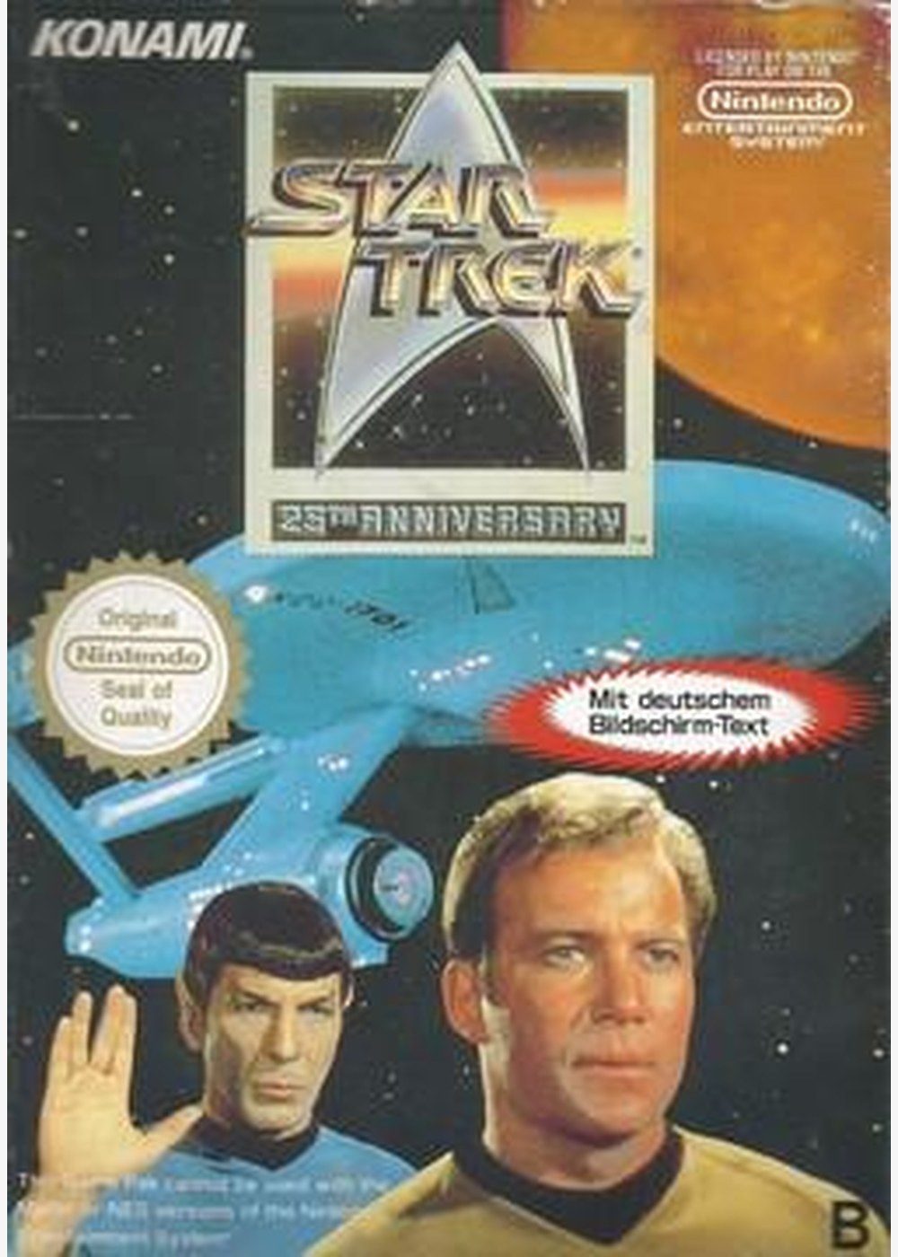 Portada de Star Trek 25th Anniversary Estándar para NES (Europa)