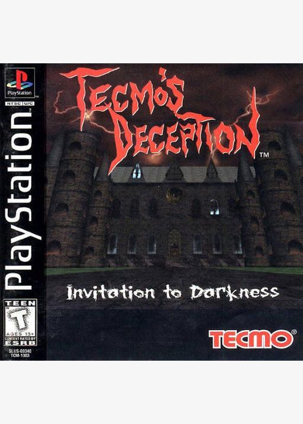 Portada de Tecmo's Deception Invitation to Darkness · NTSC USA