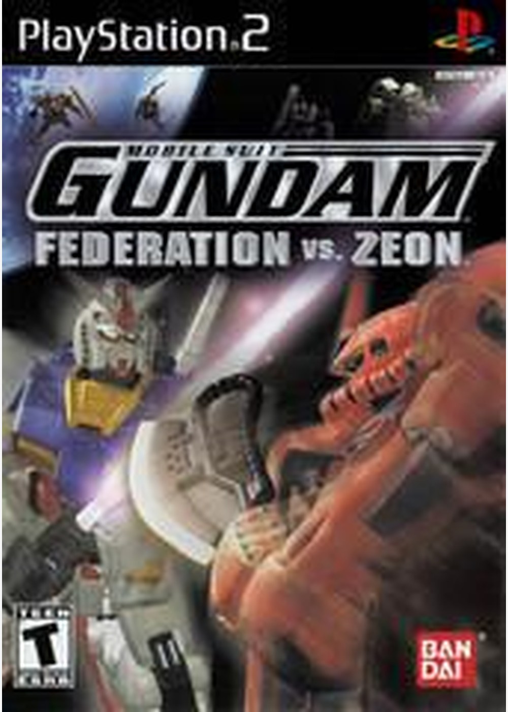 Portada de Mobile Suit Gundam Federation vs Zeon Estándar para PS2 (US)
