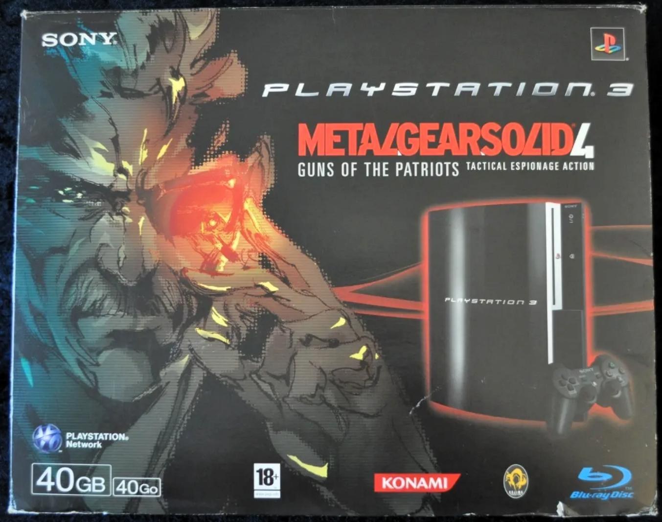 Playstation 3 40GB Black Console [Metal Gear Solid 4 Bundle]