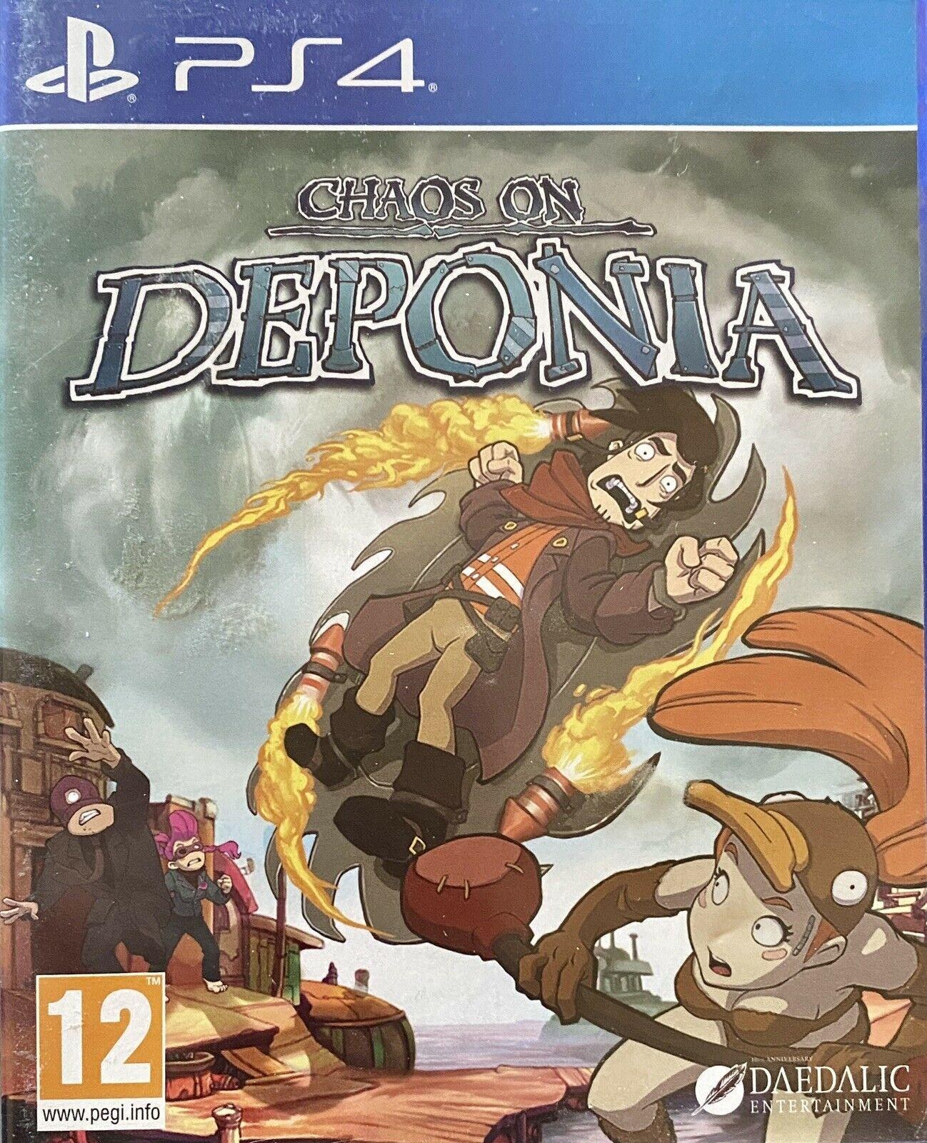 Portada de Chaos on Deponia para PS4 (PAL España)