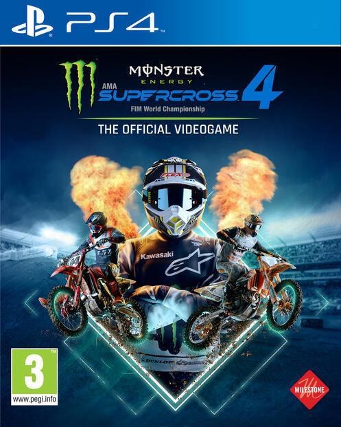 Portada de Monster Energy Supercross 4 para PS4 (PAL España)