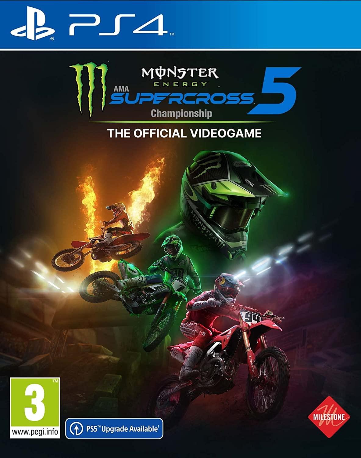 Portada de Monster Energy Supercross 5 para PS4 (PAL España)