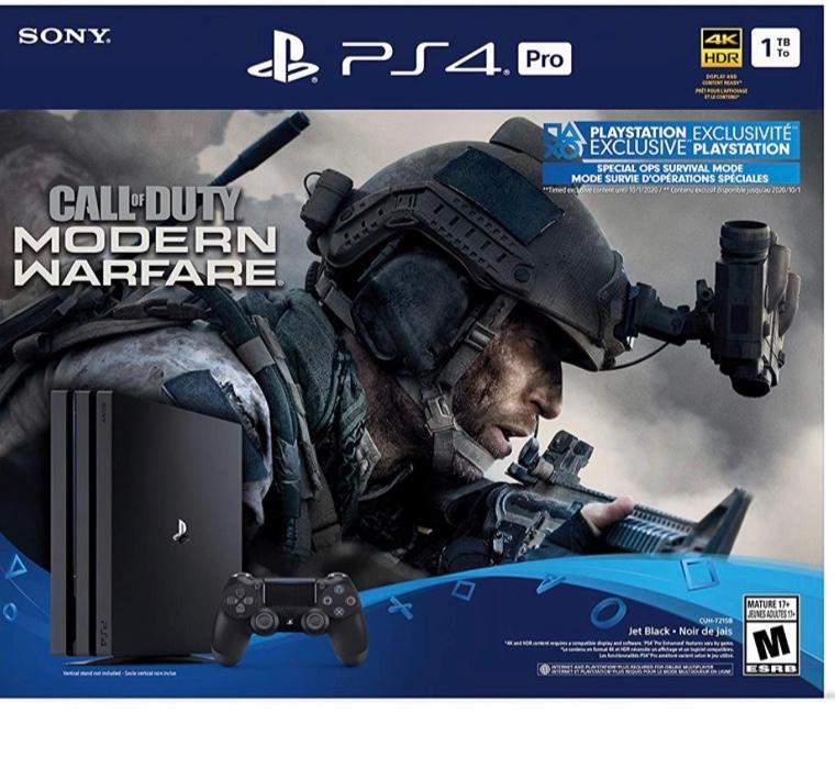Portada de Playstation 4 Pro 1TB Call of Duty Modern Warfare Console Bundle para PS4 (NTSC USA)