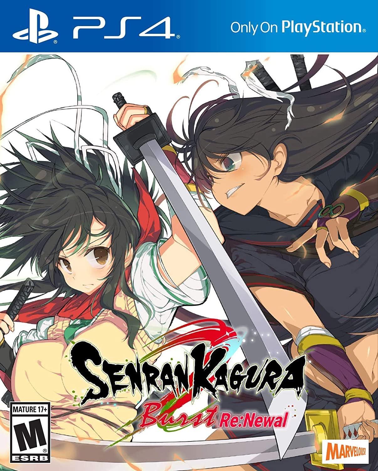 Portada de Senran Kagura Burst Re:Newal para PS4 (NTSC USA)