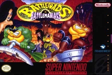 Portada de Battletoads in Battlemaniacs para SNES (USA)
