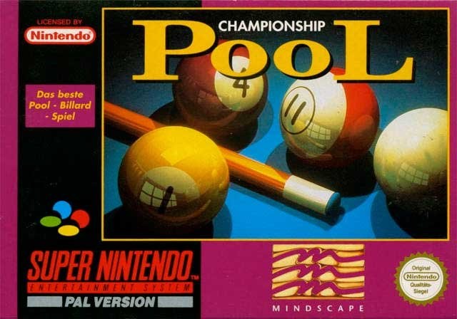 Portada de Championship Pool para SNES (PAL Europa)