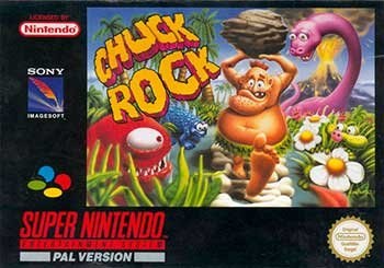 Portada de Chuck Rock para SNES (PAL Europa)