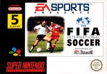 Portada de FIFA International Soccer para SNES (PAL Europa)