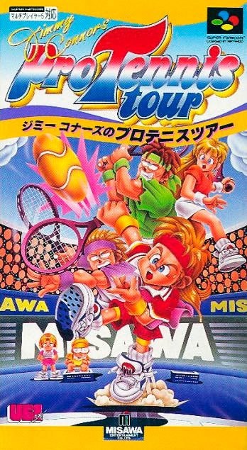 Portada de Jimmy Connors Pro Tennis Tour para SNES (Japón)