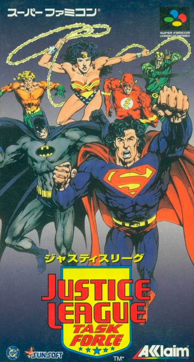 Portada de Justice League Task Force para SNES (Japón)