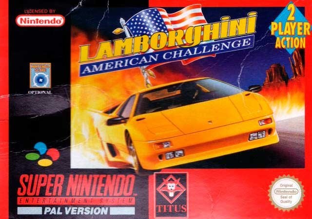 Portada de Lamborghini American Challenge para SNES (PAL Europa)
