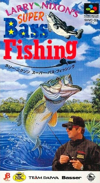 Portada de Larry Nixon's Super Bass Fishing para SNES (Japón)